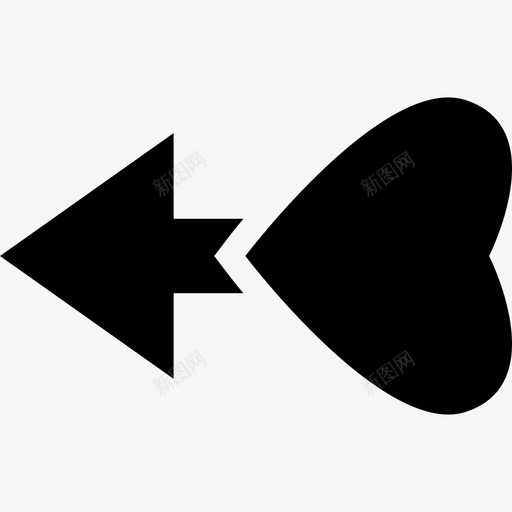 心脏向左箭头心跳图标svg_新图网 https://ixintu.com 心脏向左 心跳 箭头