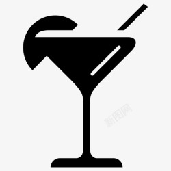 鸡尾酒曼哈顿马提尼图标图标