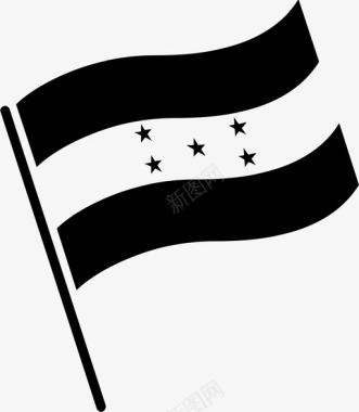 洪都拉斯国旗代表国家符号图标图标