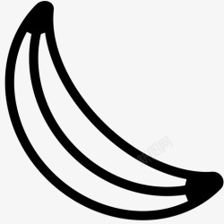 水果树香蕉无皮热带图标高清图片