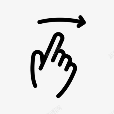 向右滑动触摸屏触摸手势图标图标