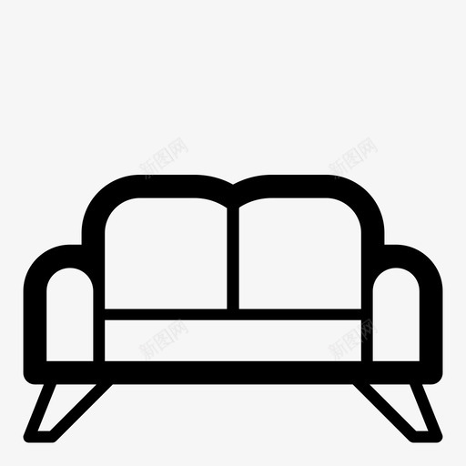 沙发床家具图标svg_新图网 https://ixintu.com 客厅 家具 床 沙发 组装 软质