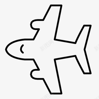 飞机航空公司商业图标图标