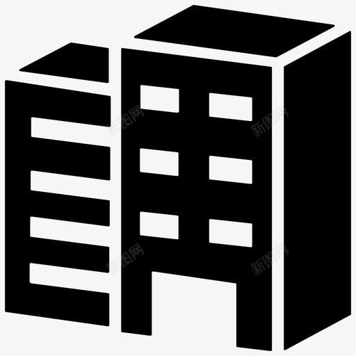 商业建筑结构现代图标svg_新图网 https://ixintu.com 公寓 公寓大楼 商业建筑 地基 城市建筑 建筑 建筑实心图标 现代 结构