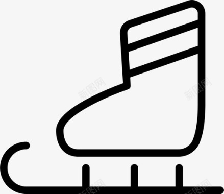 溜冰鞋冬季运动雪图标图标