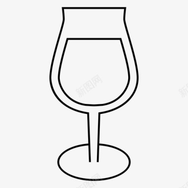 郁金香玻璃酒精饮料图标图标