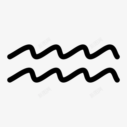 水瓶座黄道十二宫水图标svg_新图网 https://ixintu.com 星座 水 水瓶座 生日 鱼 黄道十二宫