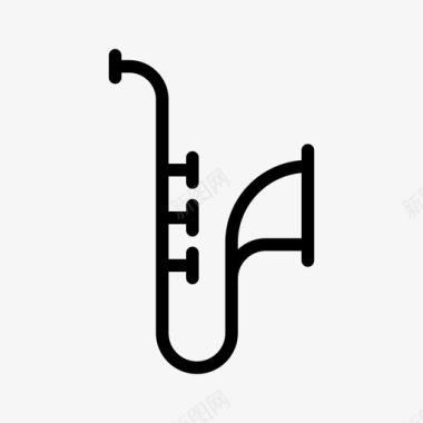 萨克斯管管弦乐队音乐家图标图标