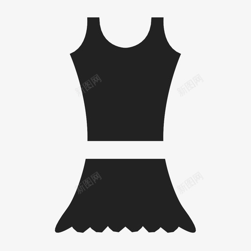 背心和裙子套装衣服图标svg_新图网 https://ixintu.com 套装 服装 背心和裙子 衣服 连衣裙