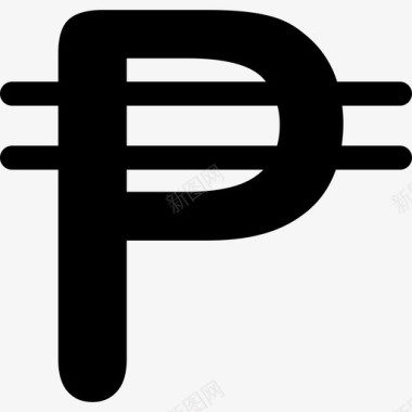 菲律宾比索货币符号符号货币图标填充图标