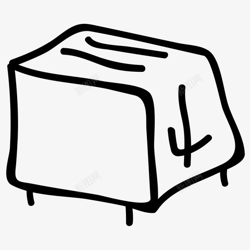 烤面包机电子手绘涂鸦图标svg_新图网 https://ixintu.com 烤面包机 电子手绘涂鸦图标
