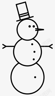 雪人胡萝卜圣诞节图标图标