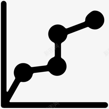 分析在线营销坚实的图标图标