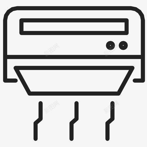 空调冰热图标svg_新图网 https://ixintu.com 冰 冷 吹 烤箱 热 煮 空调 空调的风吹 食物