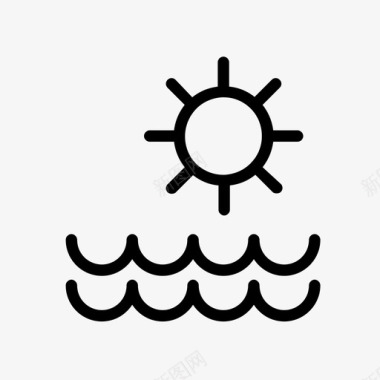海洋天气假期阳光图标图标