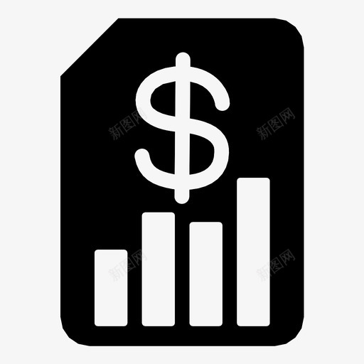 报表条形图美元图标svg_新图网 https://ixintu.com 图表 增加 报表 条形图 美元 货币 趋势 销售