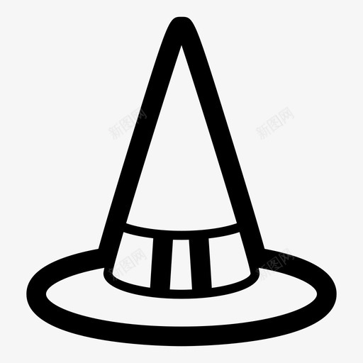 帽子巫师女巫帽图标svg_新图网 https://ixintu.com 万圣节之夜 大头针 女巫 女巫帽 巫师 帽子 服装 朝圣者 节日 魔法