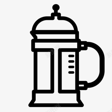 法文出版社酿造方法咖啡图标图标