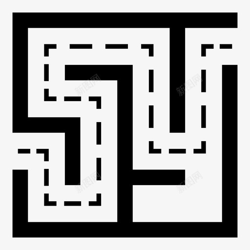 迷宫复杂道路图标svg_新图网 https://ixintu.com 复杂 工作人员 拼图 模式 比赛 游戏 计划 路线 轨道 迷宫 道路