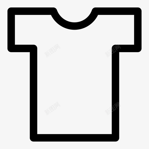 t恤短袖服装图标svg_新图网 https://ixintu.com t恤 休闲服 服装 短袖 简单的卷发图标