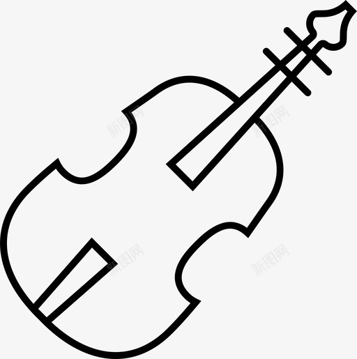 小提琴弓大提琴图标svg_新图网 https://ixintu.com 乐器 华尔兹 协奏曲 图标线 大提琴 小提琴 弓 弦乐 边缘适中 音乐