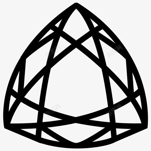 宝石岩石几何学图标svg_新图网 https://ixintu.com 几何学 刻面 宝石 岩石 形状 钻石