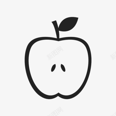 苹果片秋天食物图标图标