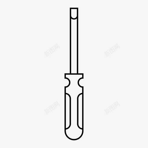 螺丝刀工具轴图标svg_新图网 https://ixintu.com 工具 手动工具 手柄 槽驱动 螺丝刀 贸易工具 轴 金属