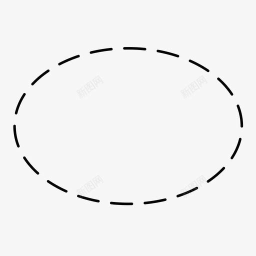 椭圆形虚线形状图标svg_新图网 https://ixintu.com 形状 椭圆形 椭圆形虚线 简单虚线形式 虚线