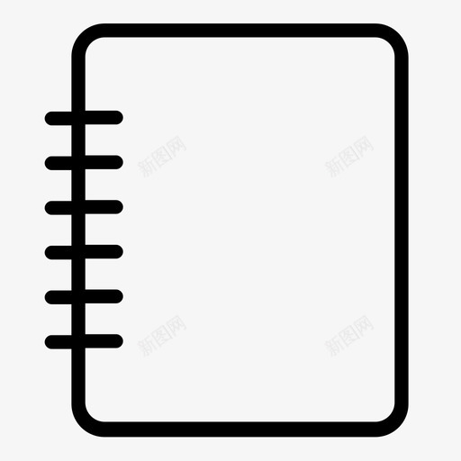 笔记本绘图日记图标svg_新图网 https://ixintu.com 书写 工具 日记 笔记 笔记本 纸张 绘图 螺旋装订笔记本