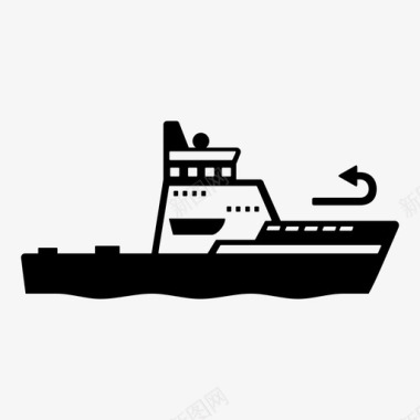 破冰船泰坦尼克号u形转弯图标图标