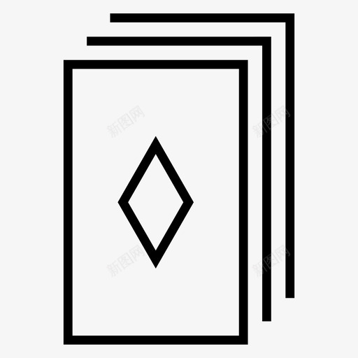 扑克牌运气魔术图标svg_新图网 https://ixintu.com 堆叠 套装 扑克牌 瓷砖 运气 魔术