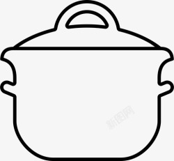 平底盘锅炖锅平底锅图标高清图片