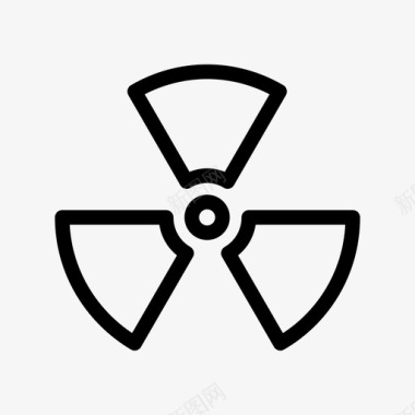 辐射警告放射性图标图标