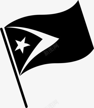 东帝汶国旗代表国家符号图标图标