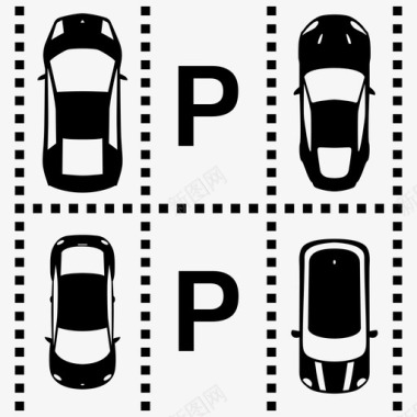 停车场汽车城市汽车图标图标
