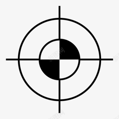 校准目标狙击手范围图标图标