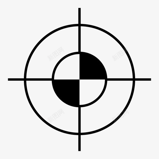 校准目标狙击手范围图标svg_新图网 https://ixintu.com 十字光标 打印 校准目标 狙击手 瞄准 瞄准准心 范围 裁剪 靶心