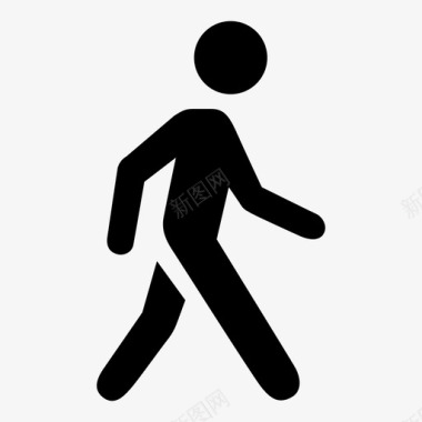 人运动步行者图标图标