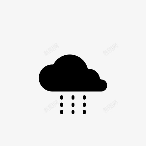 雨云天气要素天气状况图标svg_新图网 https://ixintu.com 下雨 全天候预报 多云 大气状况 天气状况 天气要素 雨云 预报