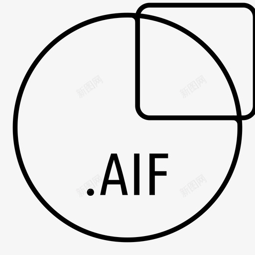 aif文件计算类型图标svg_新图网 https://ixintu.com aif文件 声音 扩展名 文件格式圆圈 格式 类型 计算 音频