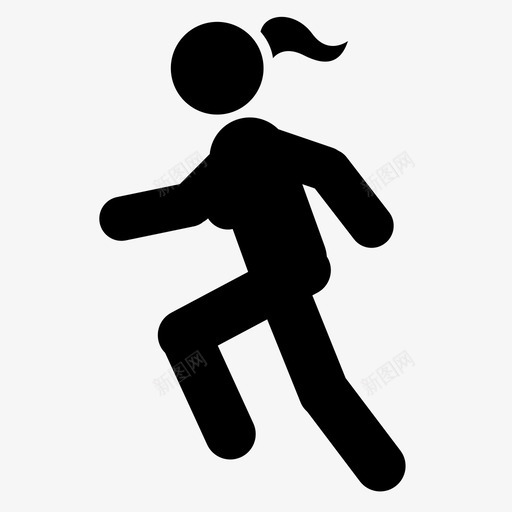 跑步女孩女人训练图标svg_新图网 https://ixintu.com 出汗 女人 比赛 短跑 训练 跑步女孩 跑步者 运动 速度