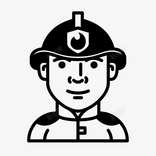 消防员男人图标svg_新图网 https://ixintu.com 专业 人 安全 救援 消防员 男 职业 肖像 防护