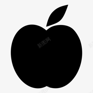 苹果素食生食图标图标