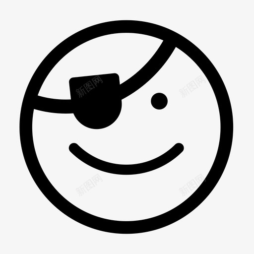 海盗脸面部表情图标svg_新图网 https://ixintu.com 微笑 快乐 情绪 海盗 满足感 用户 脸 面部表情