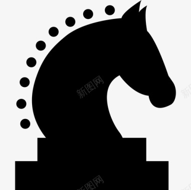 象棋骑士形状马2图标图标