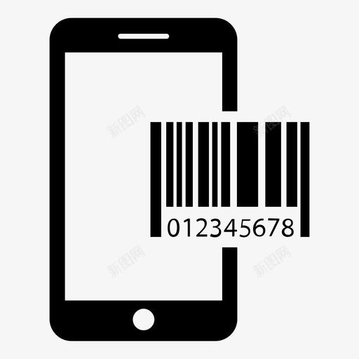 移动条码移动购物图标svg_新图网 https://ixintu.com 移动条码 移动购物