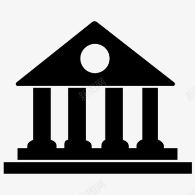 机构古代银行图标图标