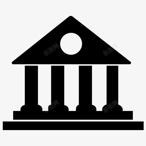 机构古代银行图标svg_新图网 https://ixintu.com 博物馆 历史 古代 哲学 寺庙 希腊 政府 机构 银行