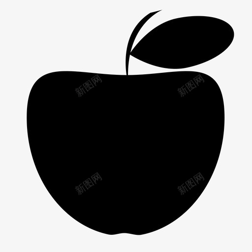苹果酸性食物图标svg_新图网 https://ixintu.com 树叶 水果 苹果 酸性 食物